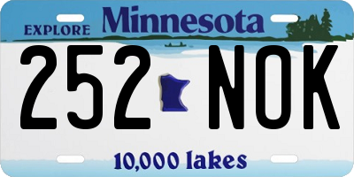 MN license plate 252NOK