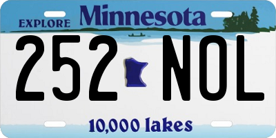 MN license plate 252NOL