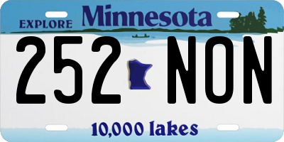 MN license plate 252NON