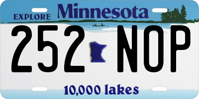 MN license plate 252NOP