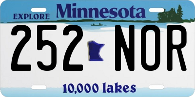 MN license plate 252NOR