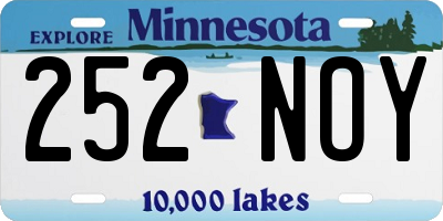 MN license plate 252NOY