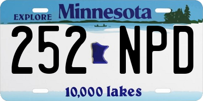 MN license plate 252NPD