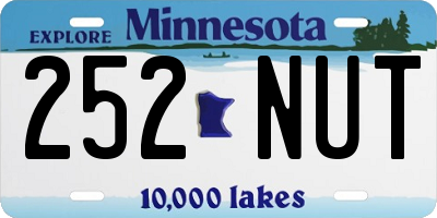 MN license plate 252NUT
