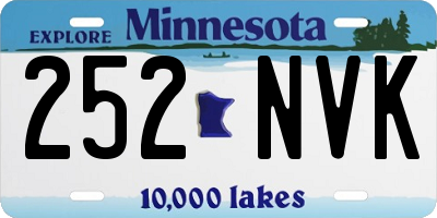 MN license plate 252NVK