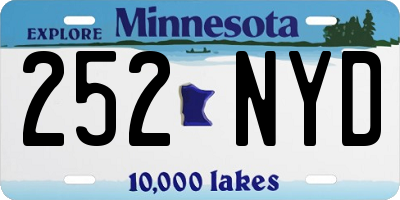 MN license plate 252NYD