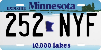 MN license plate 252NYF