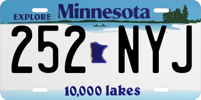MN license plate 252NYJ