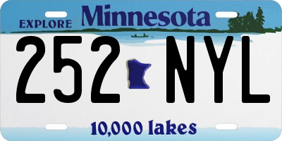 MN license plate 252NYL