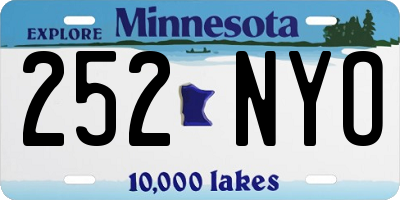 MN license plate 252NYO
