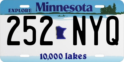 MN license plate 252NYQ