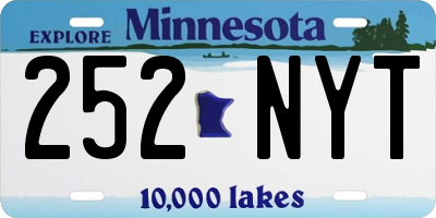 MN license plate 252NYT
