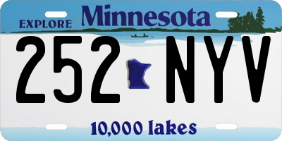 MN license plate 252NYV