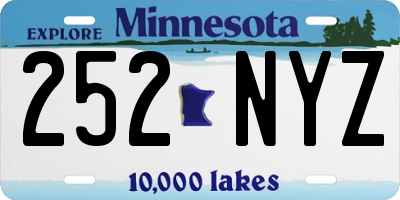 MN license plate 252NYZ