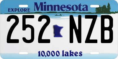 MN license plate 252NZB