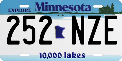 MN license plate 252NZE