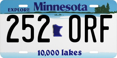MN license plate 252ORF