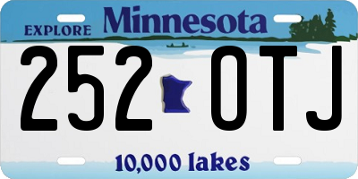 MN license plate 252OTJ