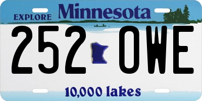 MN license plate 252OWE
