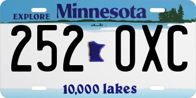 MN license plate 252OXC