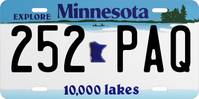 MN license plate 252PAQ