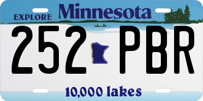 MN license plate 252PBR