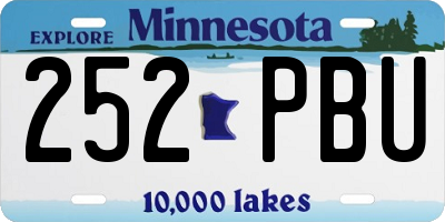 MN license plate 252PBU