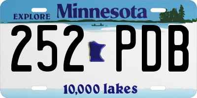 MN license plate 252PDB