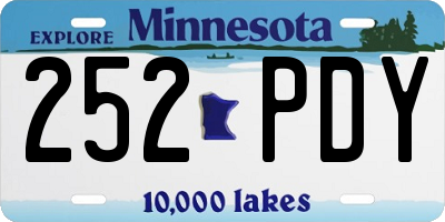 MN license plate 252PDY