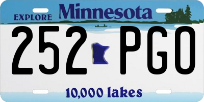 MN license plate 252PGO