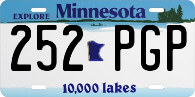 MN license plate 252PGP