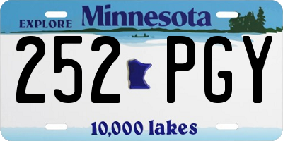 MN license plate 252PGY