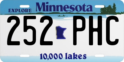 MN license plate 252PHC