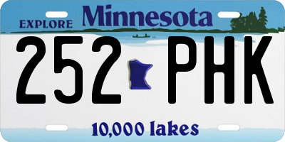 MN license plate 252PHK