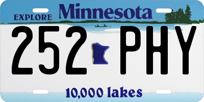 MN license plate 252PHY