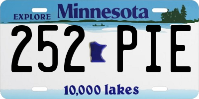 MN license plate 252PIE