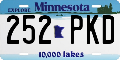 MN license plate 252PKD