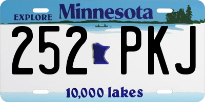 MN license plate 252PKJ