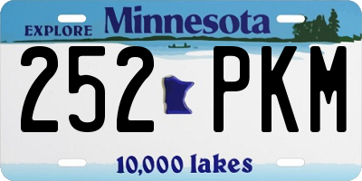 MN license plate 252PKM