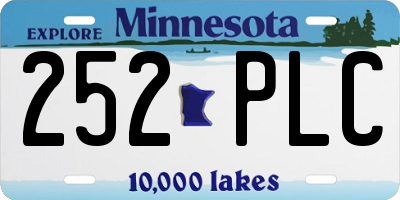 MN license plate 252PLC