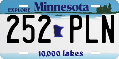 MN license plate 252PLN