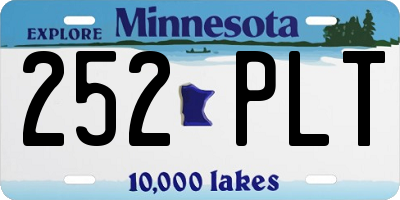 MN license plate 252PLT