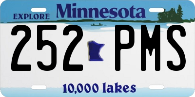 MN license plate 252PMS