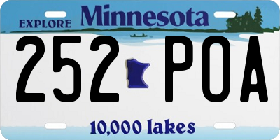 MN license plate 252POA