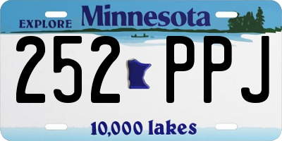 MN license plate 252PPJ