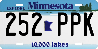 MN license plate 252PPK