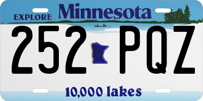 MN license plate 252PQZ