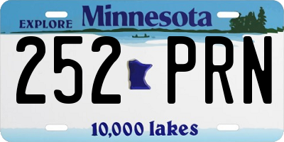 MN license plate 252PRN
