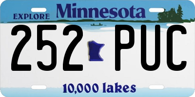 MN license plate 252PUC