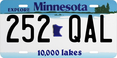 MN license plate 252QAL